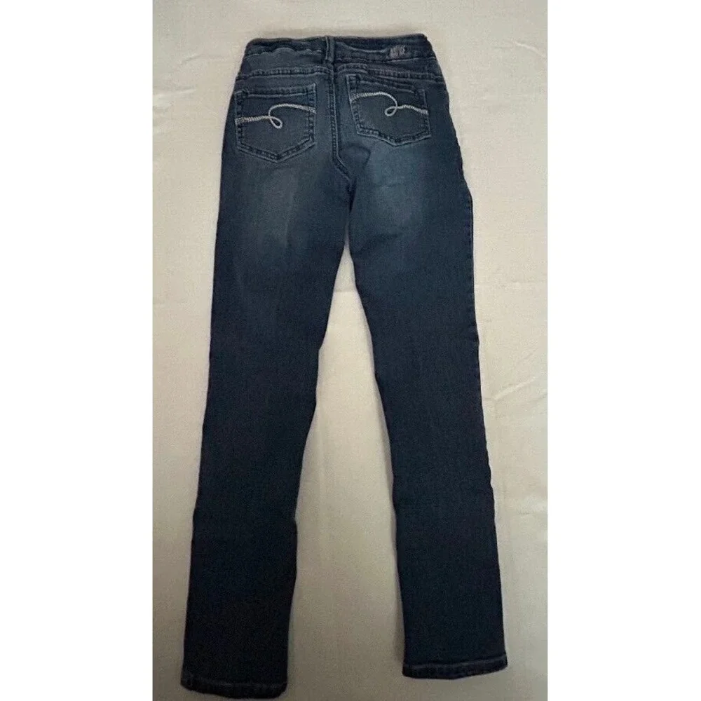 Justice Mid Rise Super Skinny Jeans Girl's 12 distresed‎